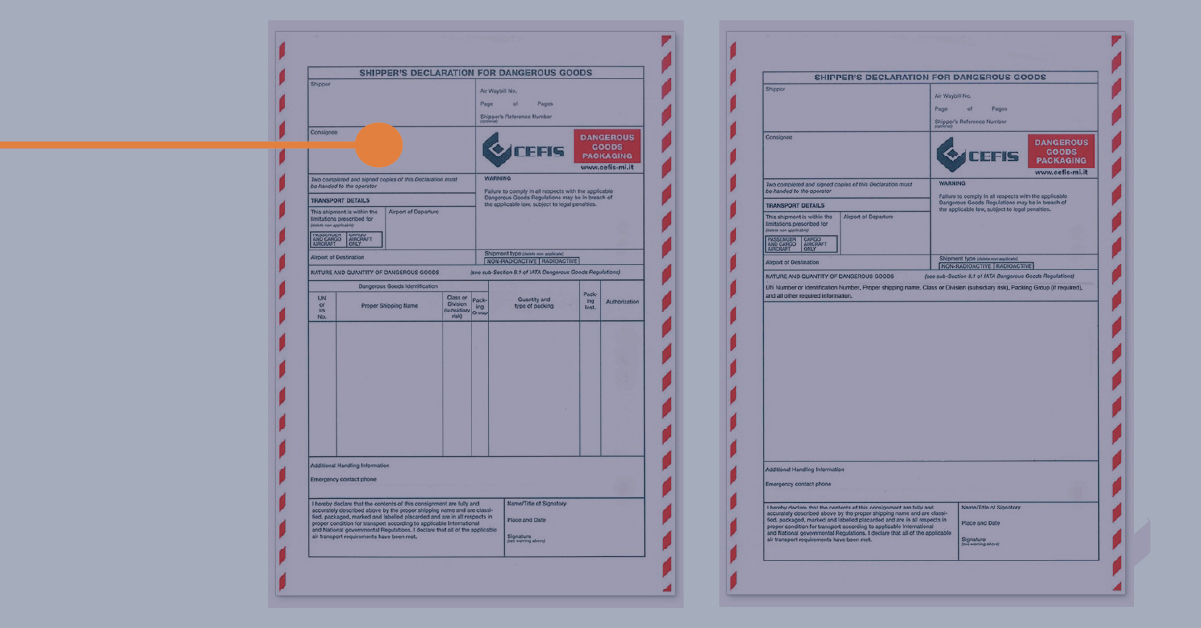 Shipper's Declaration - IATA