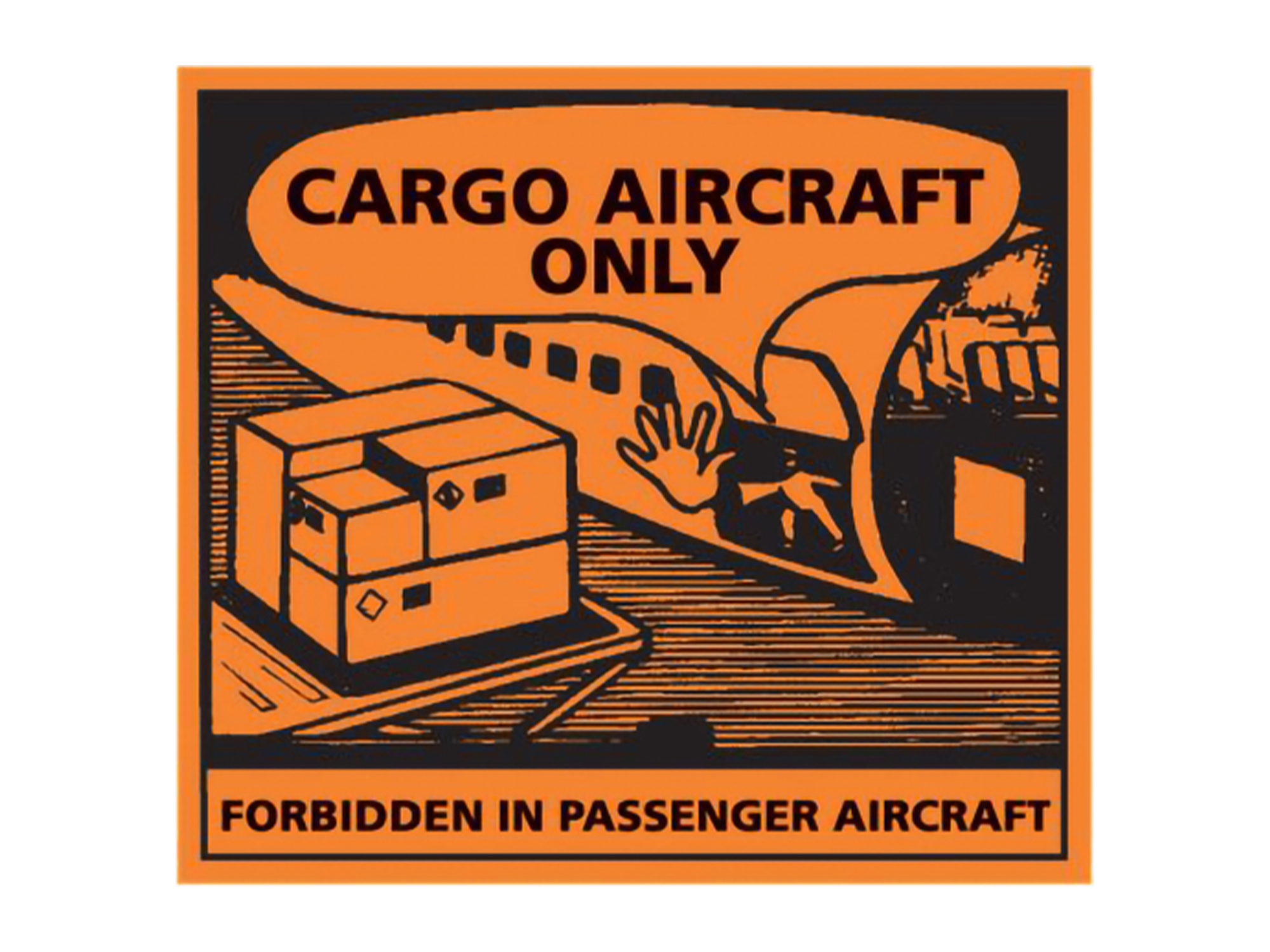 Etichette CAO CARGO AIRCRAFT ONLY IATA