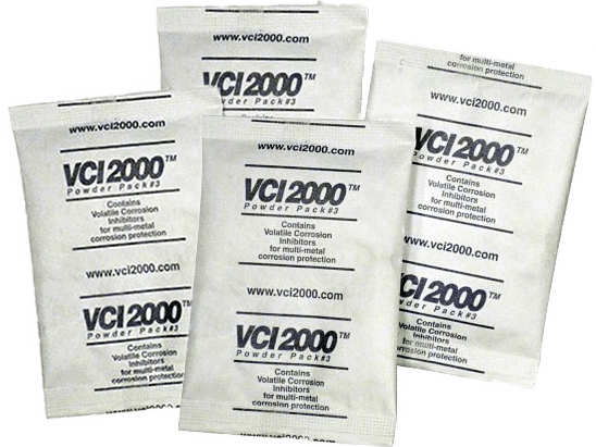 Sacchetti Powder Pack VCI per la protezione della merce imballata dalla ruggine