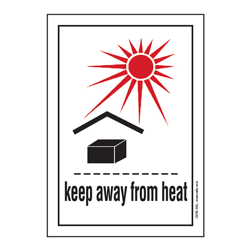 Cefis imballaggi etichette per imballare Etichetta Keep away from heat IATA