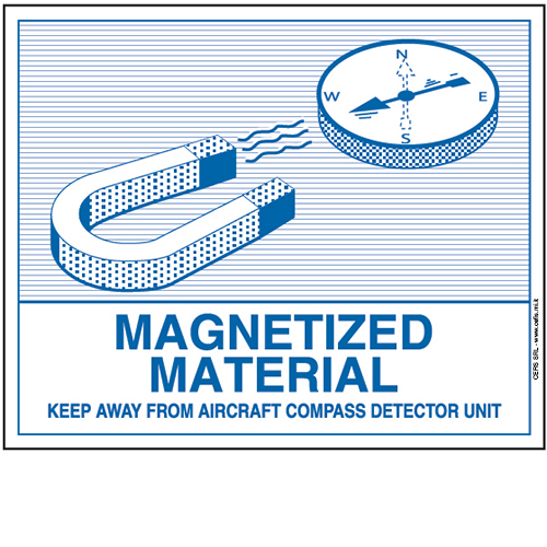 Cefis imballaggi etichette per imballare Etichetta Magnetized Material IATA 500