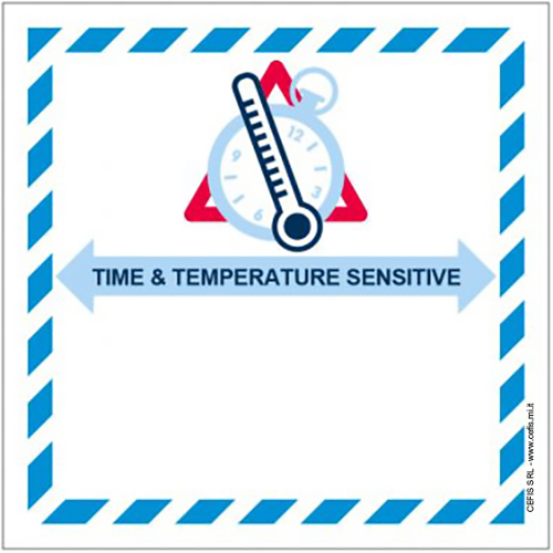 Cefis imballaggi etichette per imballare Etichetta TimeTemperature Sensitive IATA