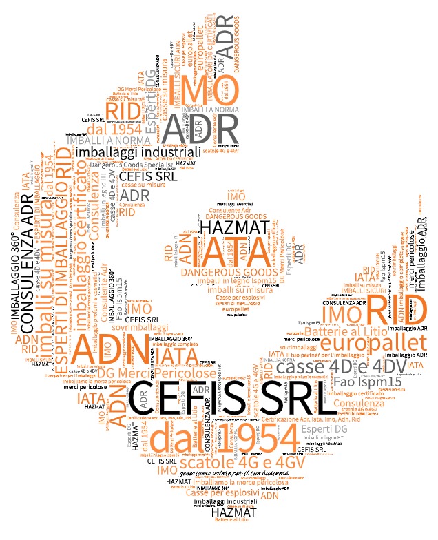Cefis Srl imballaggi industriali: esperti di imballaggio dal 1954 - dal 2000 imballaggio merci pericolose