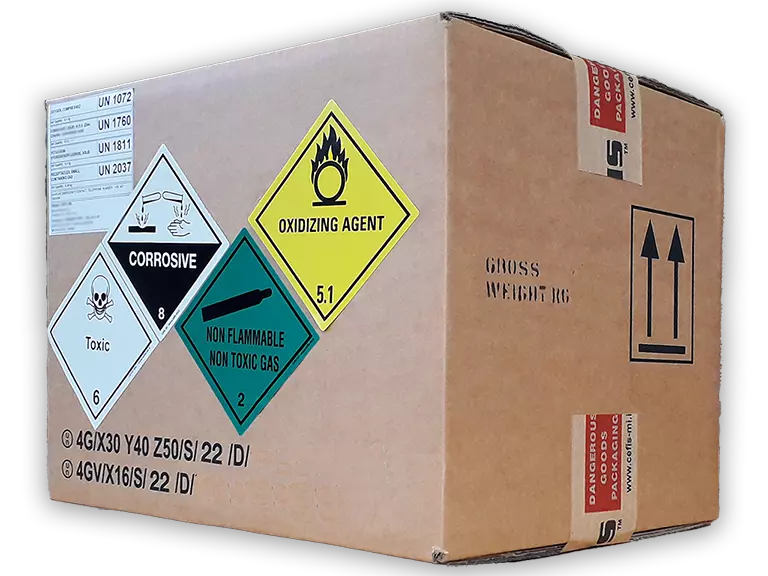 Etichettatura ADR merci pericolose trasportate su strada
