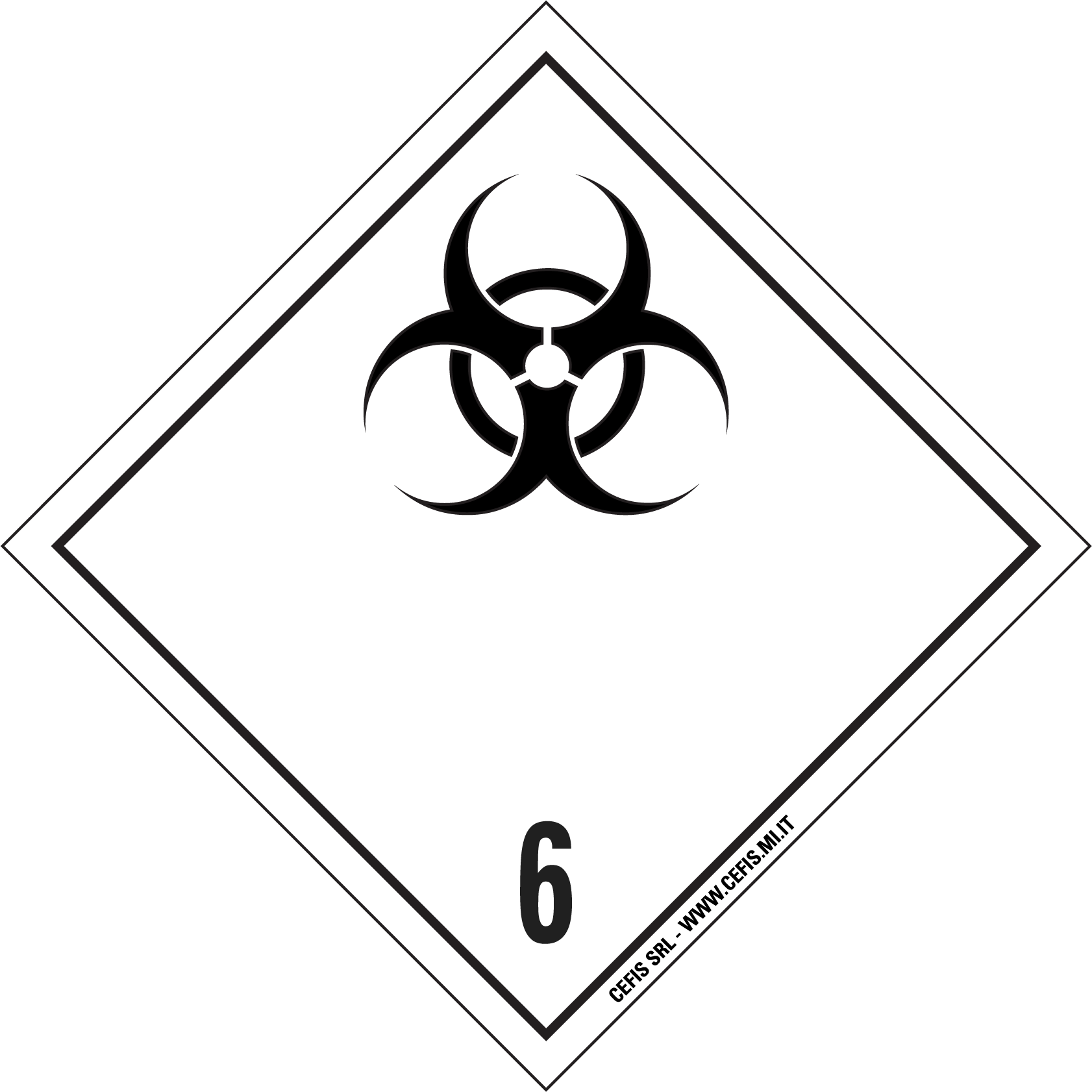 Etichette merci pericolose classe 6.2 Infectious
