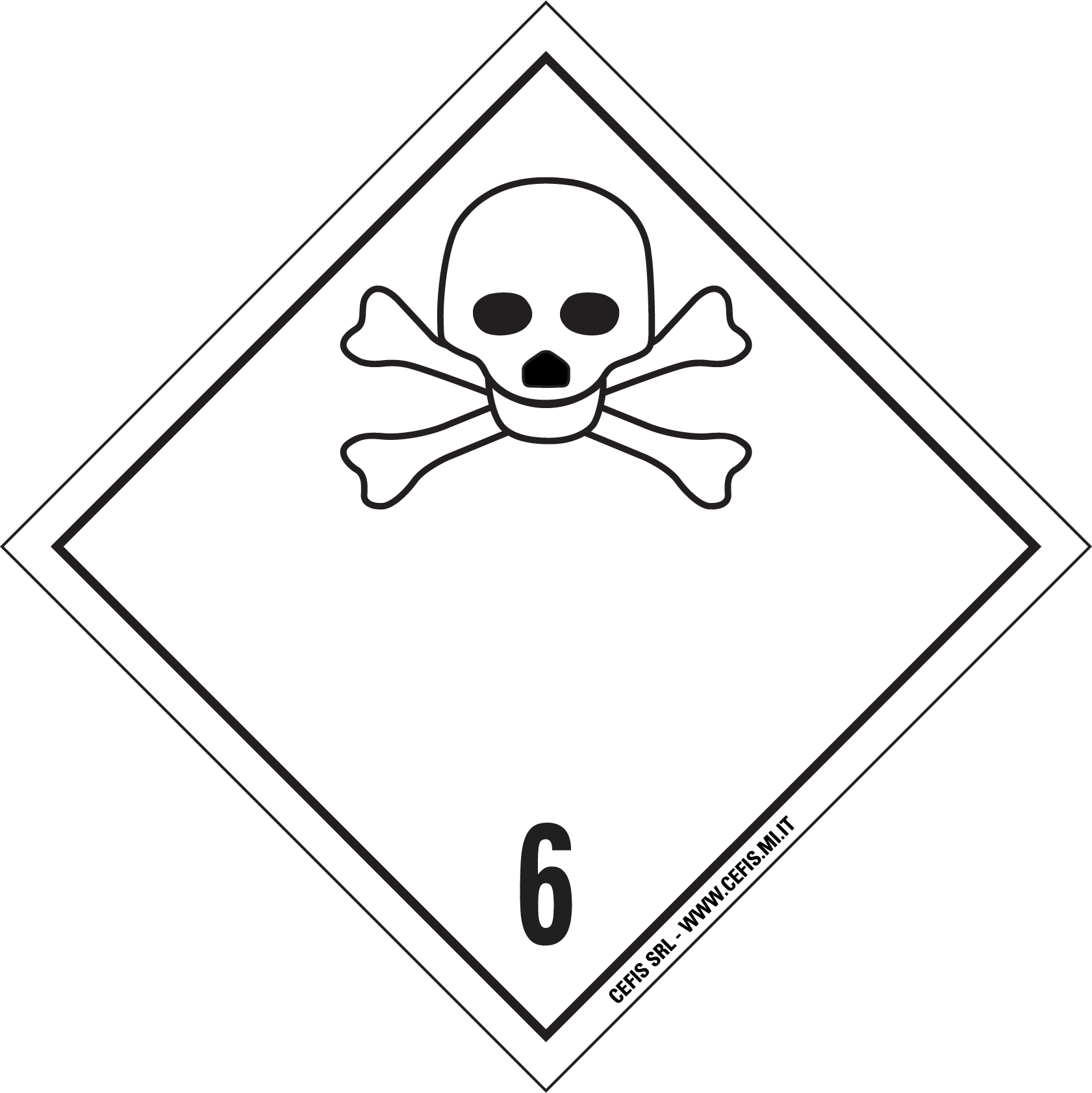 Etichette merci pericolose classe 6.2 toxic