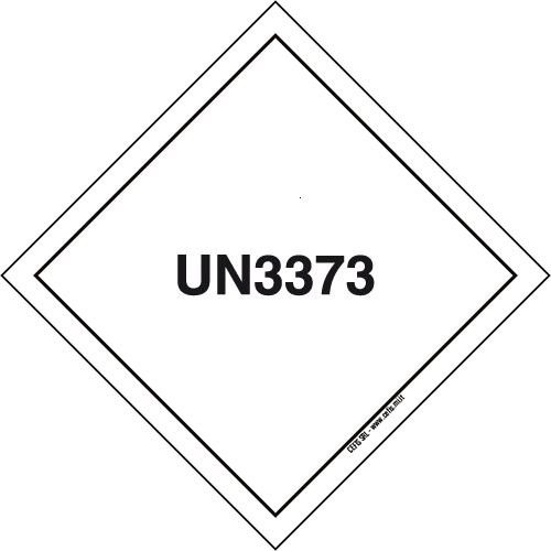 Etichette classe 6 divisione 6.2 UN3373 per imballaggio di sostanze infette. Etichette per imballaggio, pannelli, indicatori, marcature per tutti gli imballaggi anche Adr, Iata, Imo, Adn, Rid.