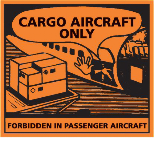 etichette per imballaggio - etichette merci pericolose. Le nostre etichette CAO - Only Cargo IATA
