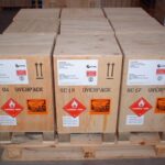 Sovrimballo overpack in casse HT per infiammabili, conforme ADR, IATA, IMO, ADN, RID.