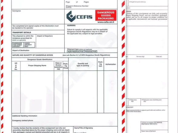 Moduli IATA e IMO Multimodal