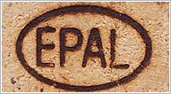 Pallet in legno EUR EPAL Marchio blocco sinistra