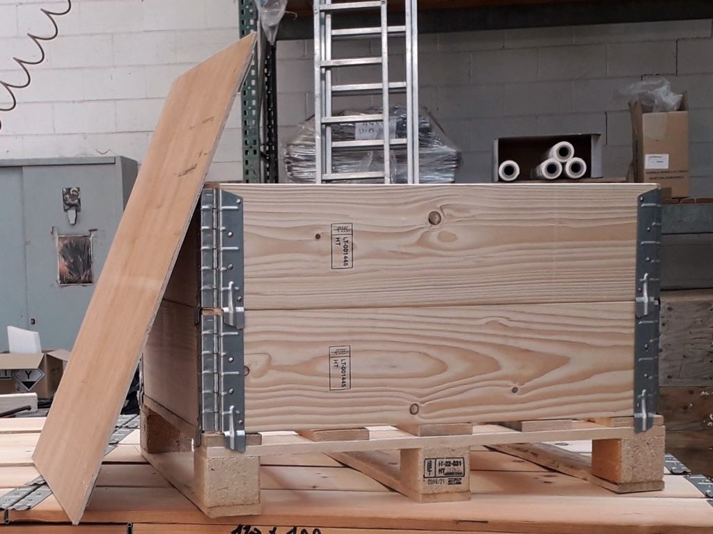 Paretali pallet collars pieghevoli legno HT Fao Ispm15 Cefis imballaggi in legno 1