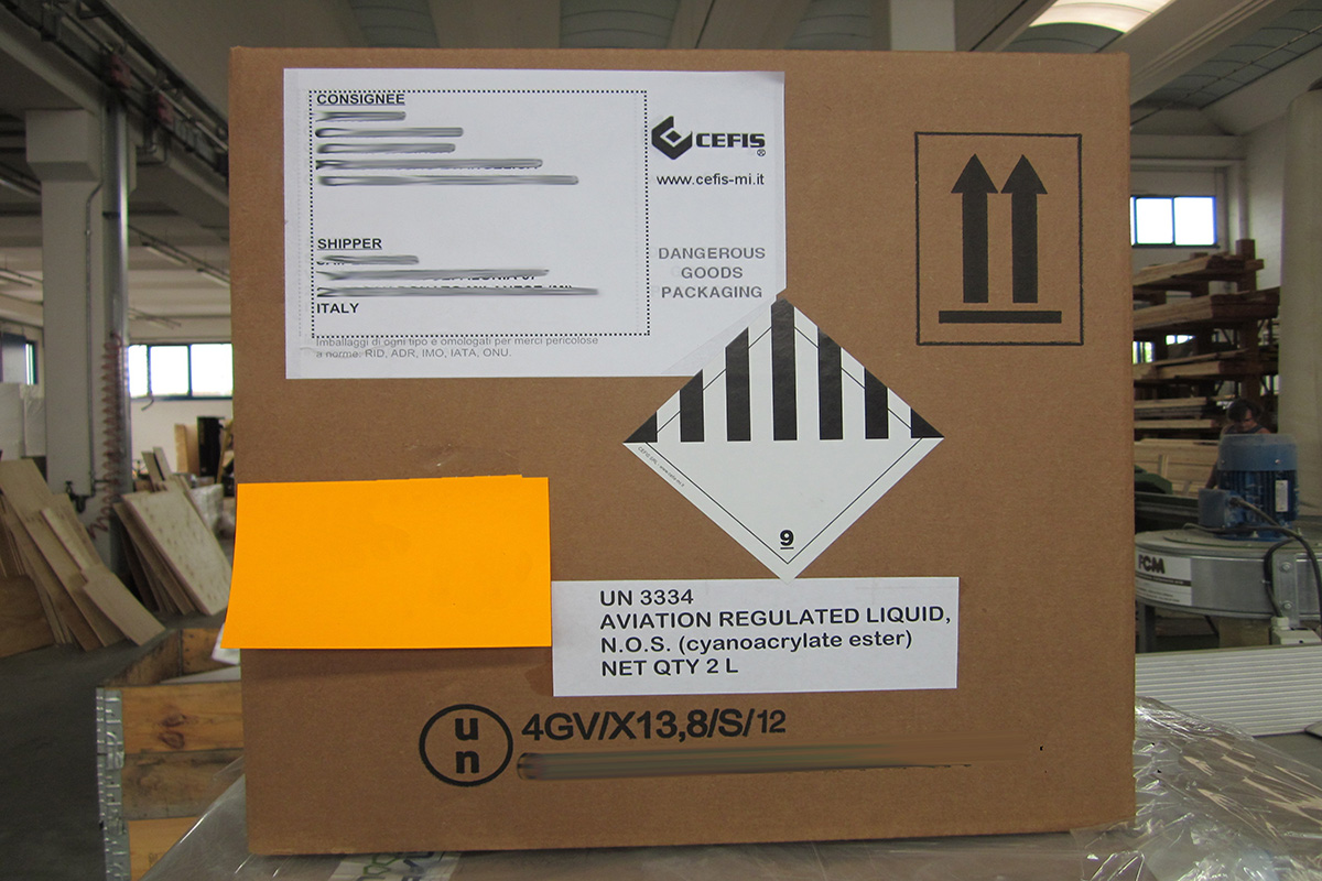 Cefis Srl - scatole omologate UN 4G per imballaggio a norma delle merci pericolose