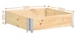 Produzione spondine laterali per pallet collars parietale 1200x1000 in legno HT secondo lo standard fitosanitario FAO ISPM15.